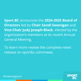 Sport BC Announces 2024-2025 Board of Directors